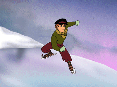 Hans skating